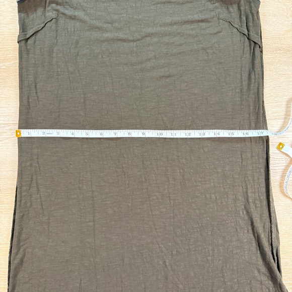 Dolan Left Coast‎ Smocked Trapeze Tank Dress Size Small Flowy Relaxed Chic Green - Picture 7 of 10